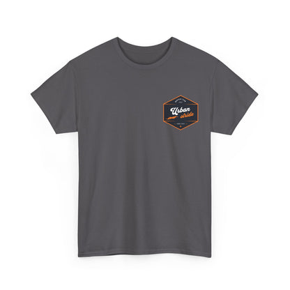 T-shirt Urban Stride® – Logo esagonale vintage in stile aviatore