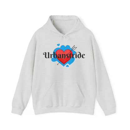 Felpa con logo "URBANSTRIDE" e cuore
