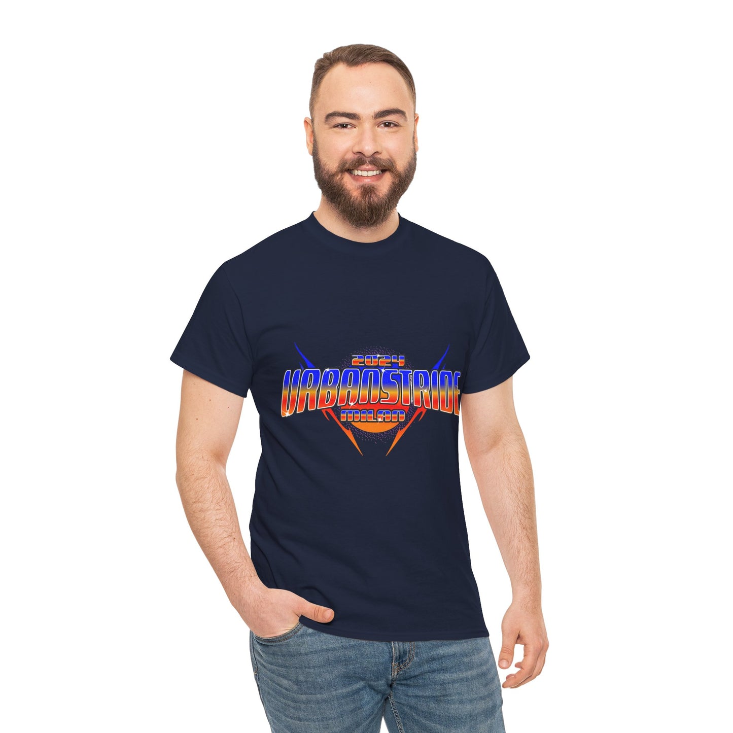 T-shirt con scritta "Urbanstride 2024 Italy"