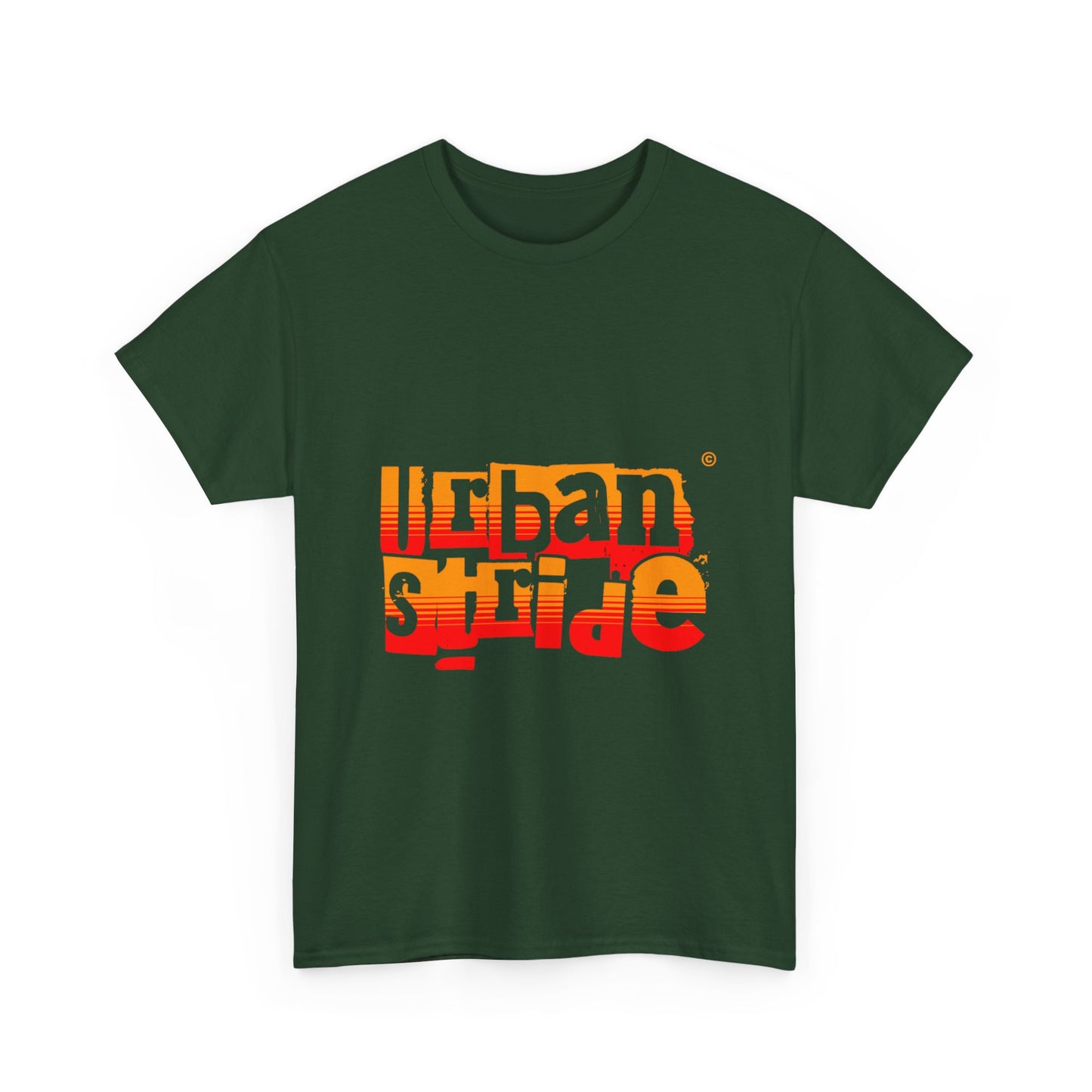 T-shirt con scritta "Urban Stride" sfumata arancio-rosso