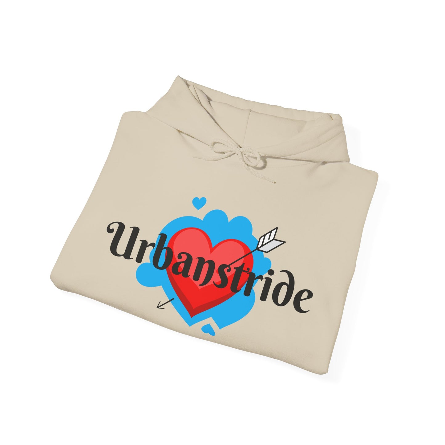 Felpa con logo "URBANSTRIDE" e cuore