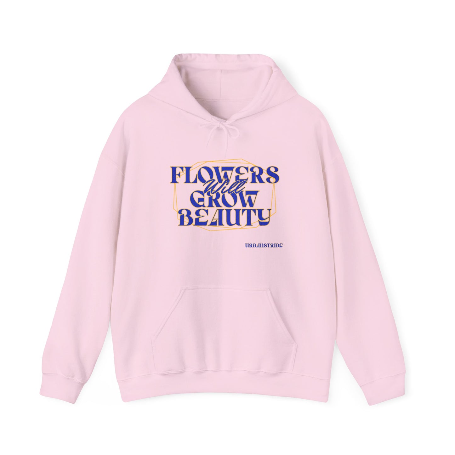 Felpa con scritta "Flowers will grow beauty"