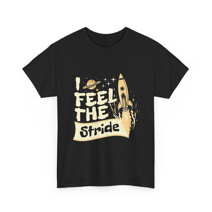 T-shirt con scritta "I feel the stride "