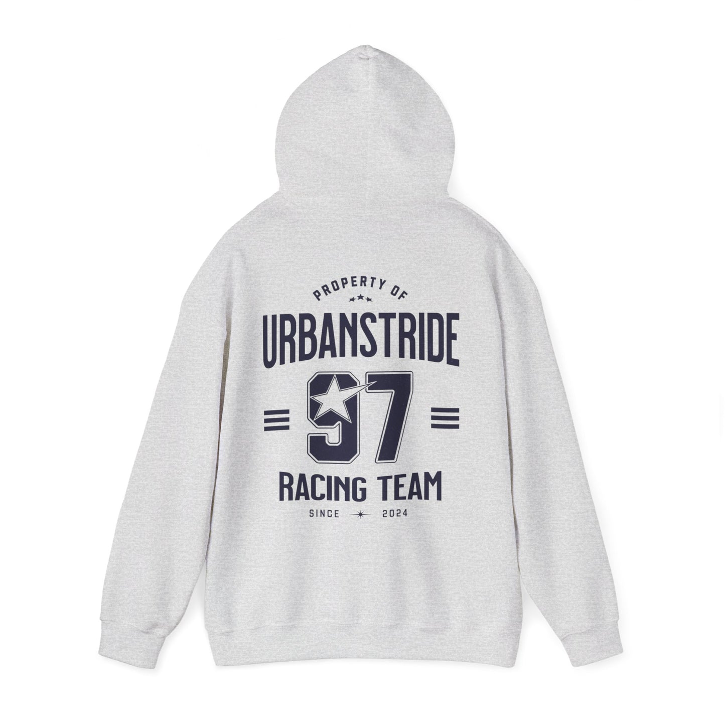 Felpa con scritta "Property of urbanstride 97 racing team since 2024"