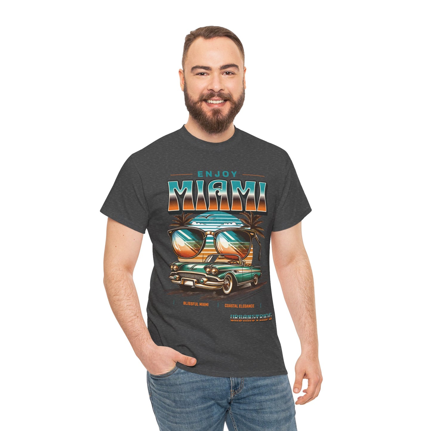 T-shirt con scritta" Enjoy Miami "