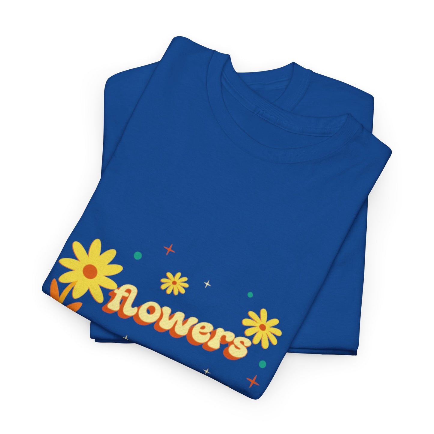T-shirt con scritta "Flowers vibes"