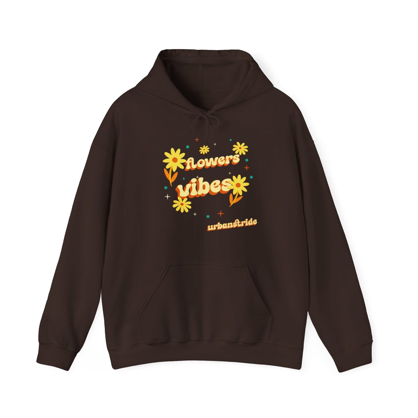 Felpa con scritta "Flowers vibes"