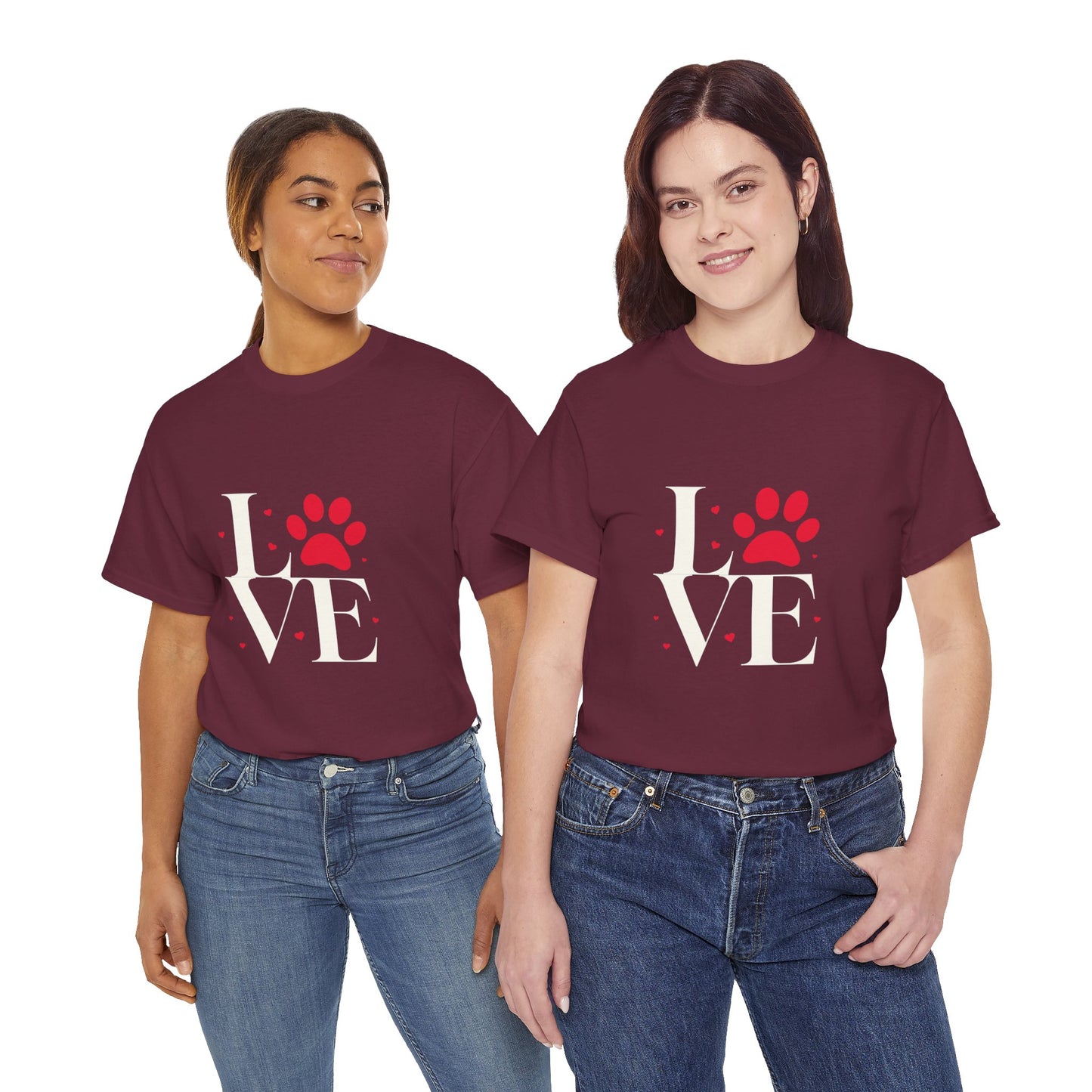 T-shirt con scritta "Love"