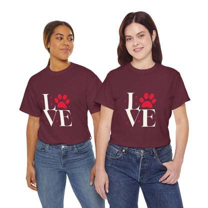 T-shirt con scritta "Love"