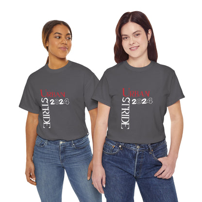 T-shirt con scritta "Urbanstride" red & black