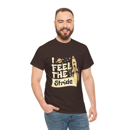 T-shirt con scritta "I feel the stride "