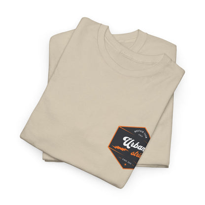 T-shirt Urban Stride® – Logo esagonale vintage in stile aviatore