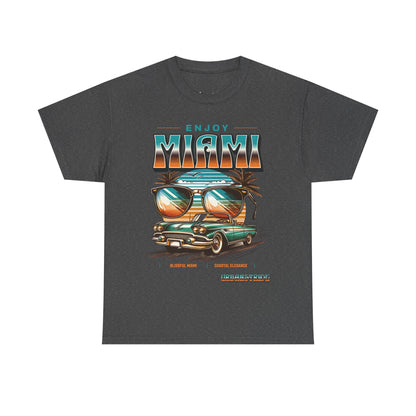 T-shirt con scritta" Enjoy Miami "