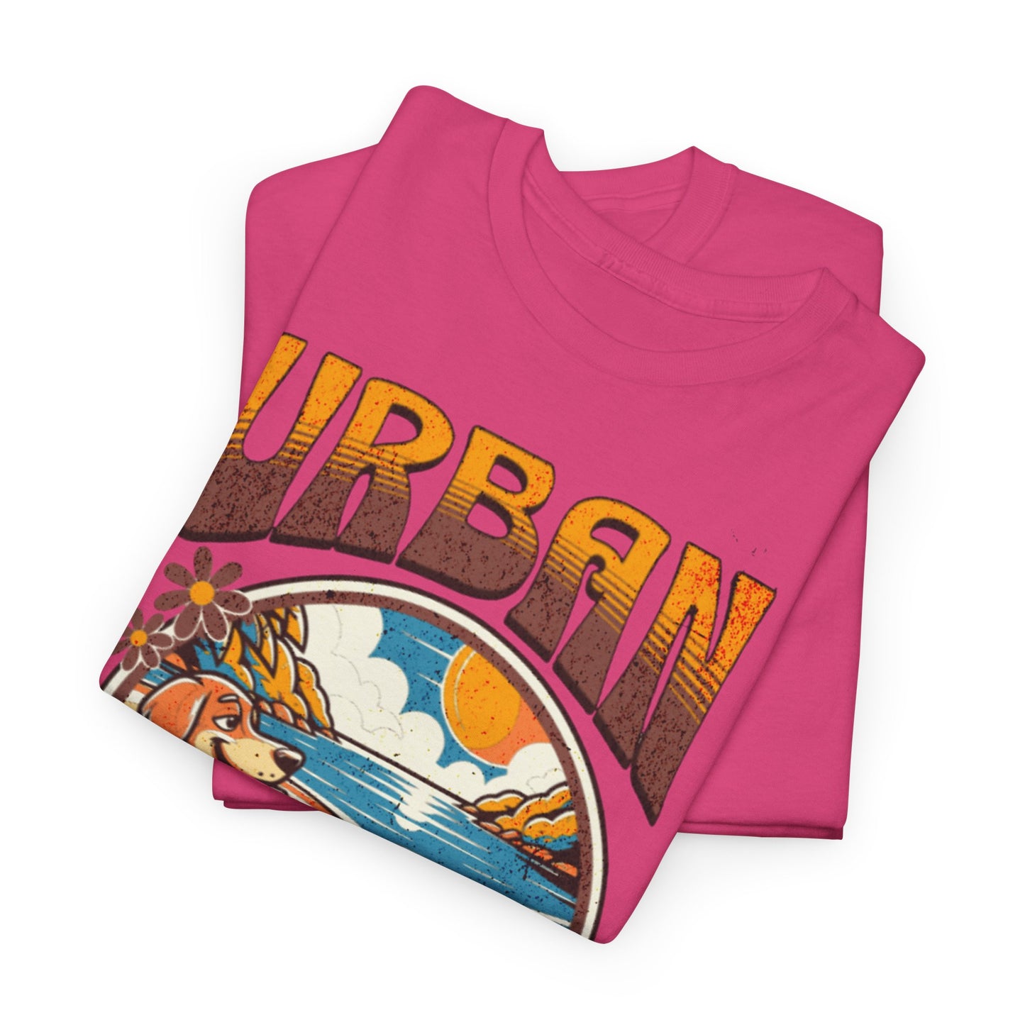 T-shirt con scritta "Urbanstride" e cane