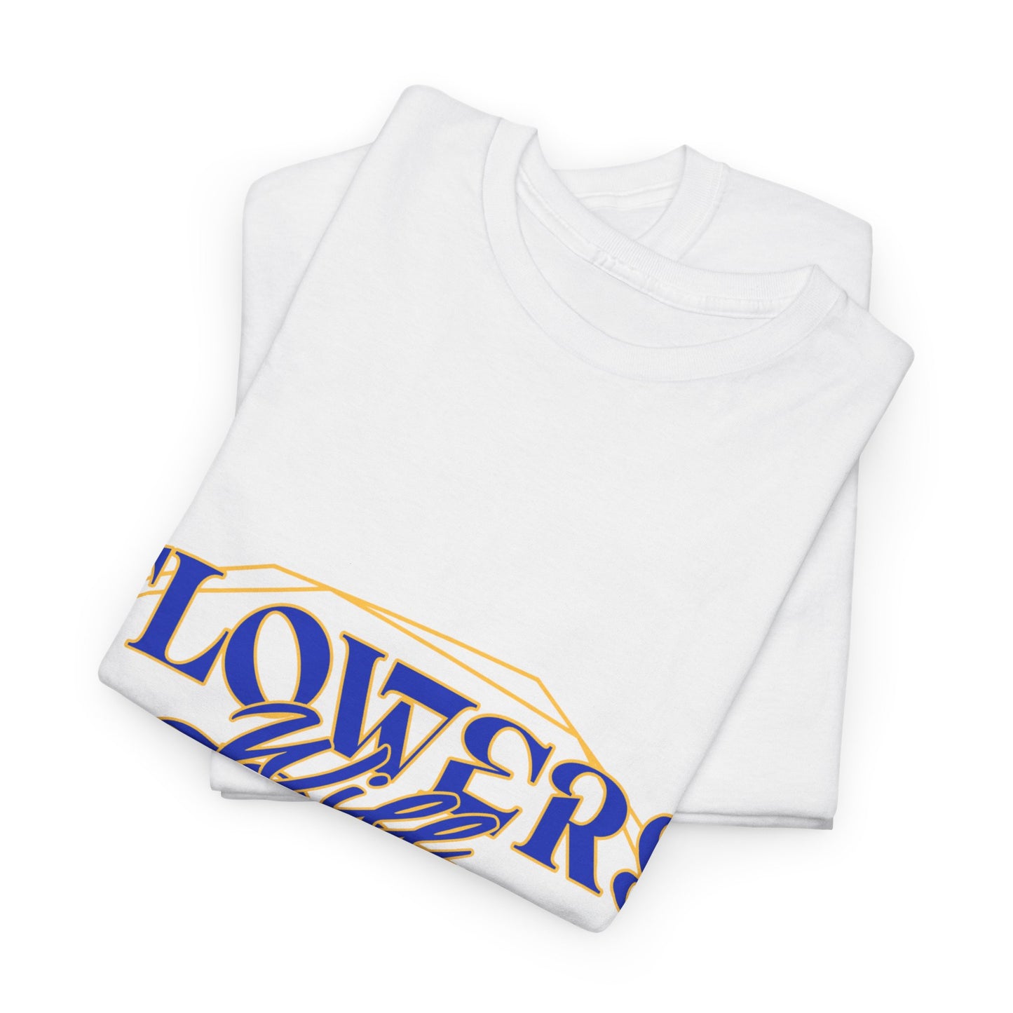 T-shirt con scritta "Flowers will growth beauty"