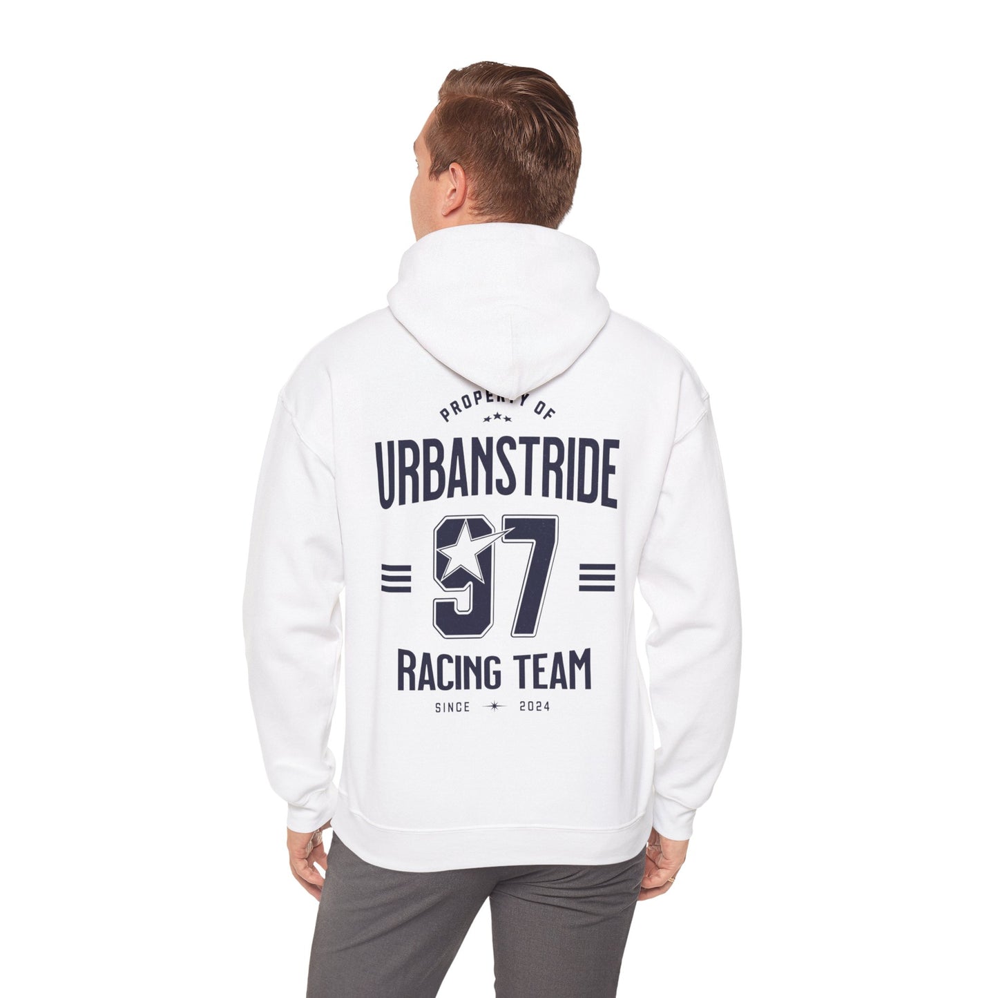 Felpa con scritta "Property of urbanstride 97 racing team since 2024"