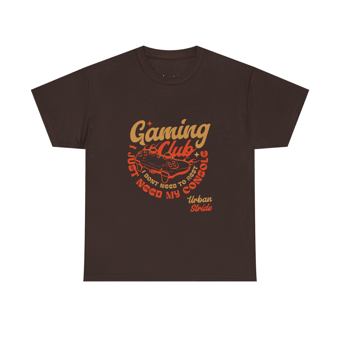 T-shirt con scritta “Gaming Club – I Just Need My Console”