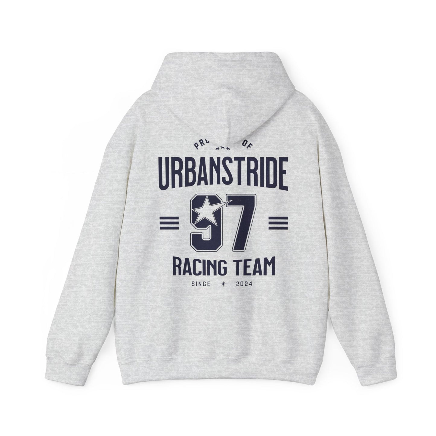 Felpa con scritta "Property of urbanstride 97 racing team since 2024"