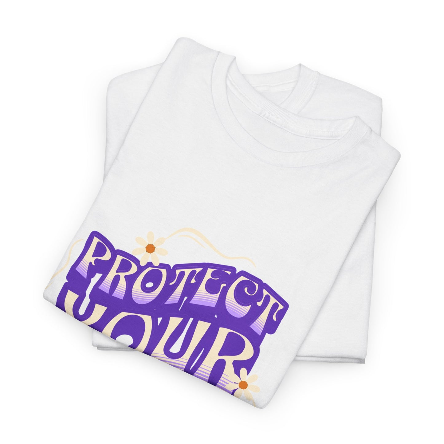 T-shirt con scritta "Protect your energy"