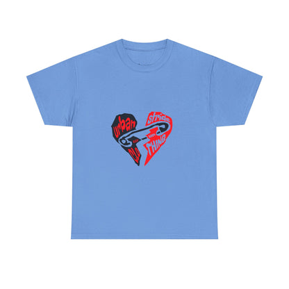 T-shirt con disegno cuore spezzato