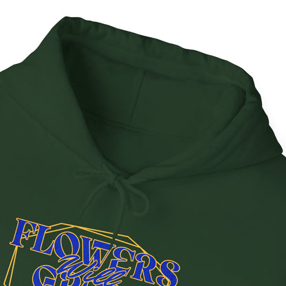 Felpa con scritta "Flowers will grow beauty"
