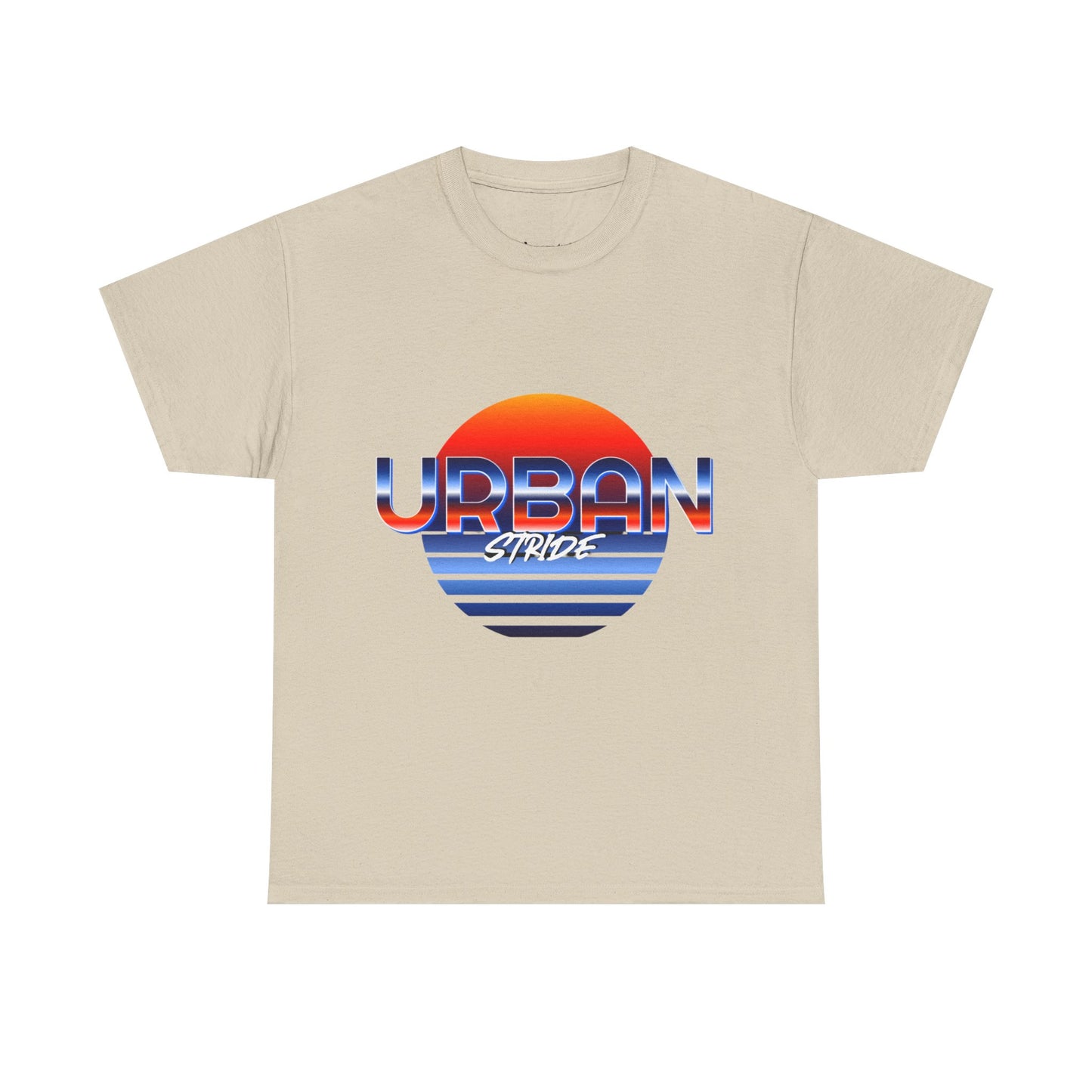 T-shirt con scritta "urbanstride" soleggiata