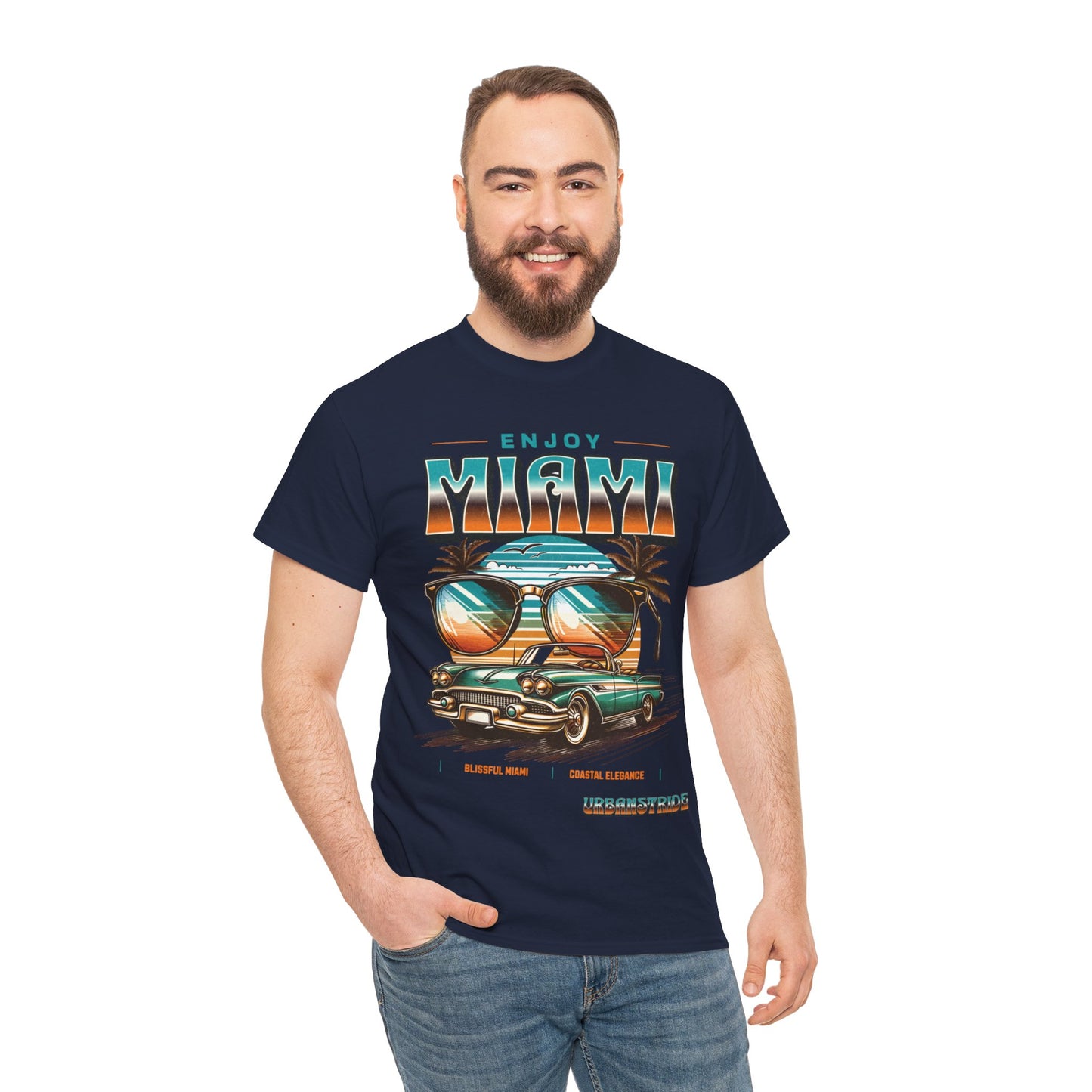 T-shirt con scritta" Enjoy Miami "
