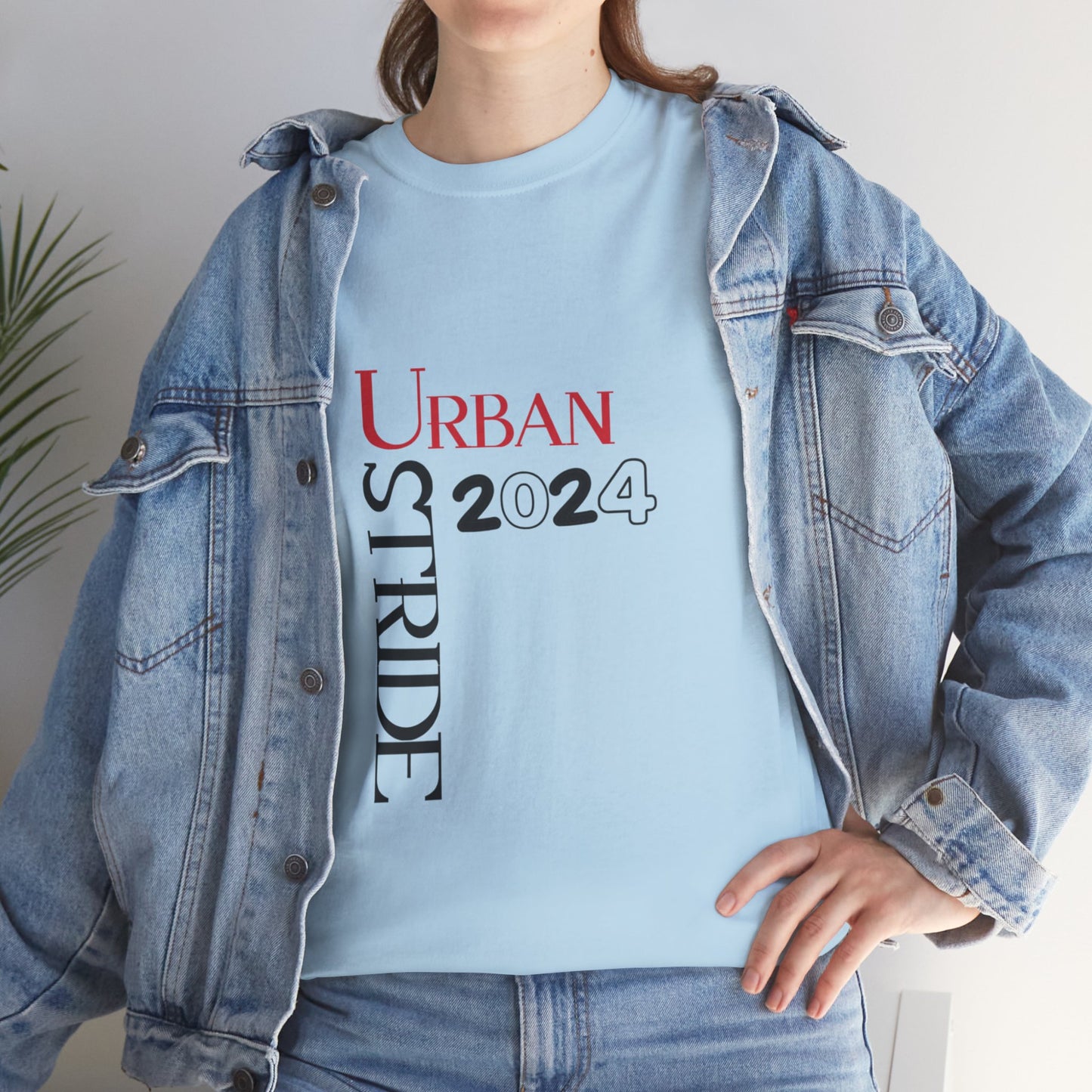 T-shirt con scritta "Urbanstride" red & black