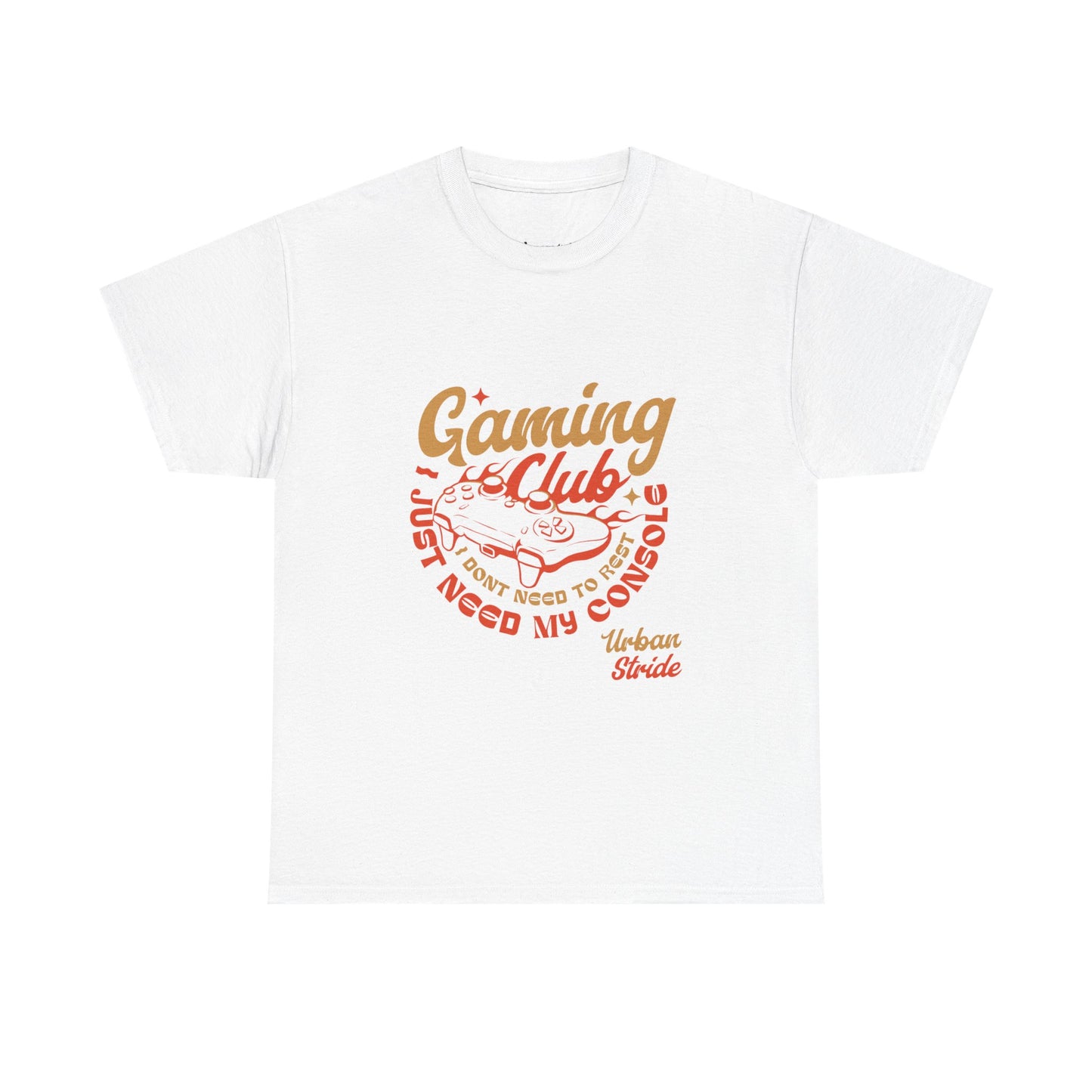 T-shirt con scritta “Gaming Club – I Just Need My Console”