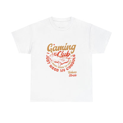 T-shirt con scritta “Gaming Club – I Just Need My Console”