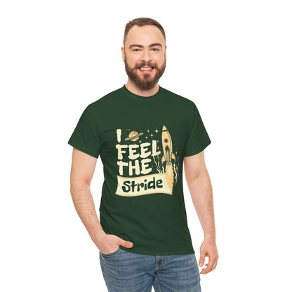 T-shirt con scritta "I feel the stride "