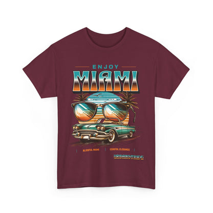 T-shirt con scritta" Enjoy Miami "