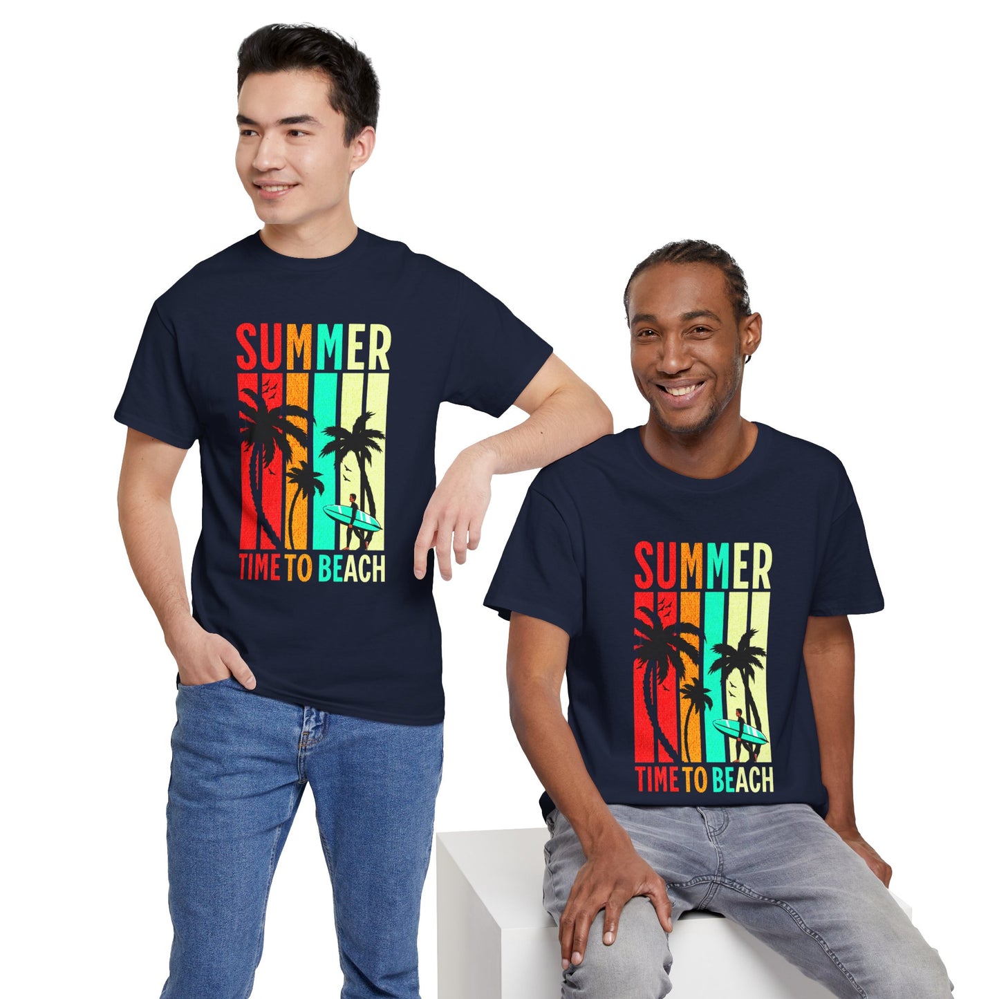 T-shirt con scritta " Summer time to the beach "