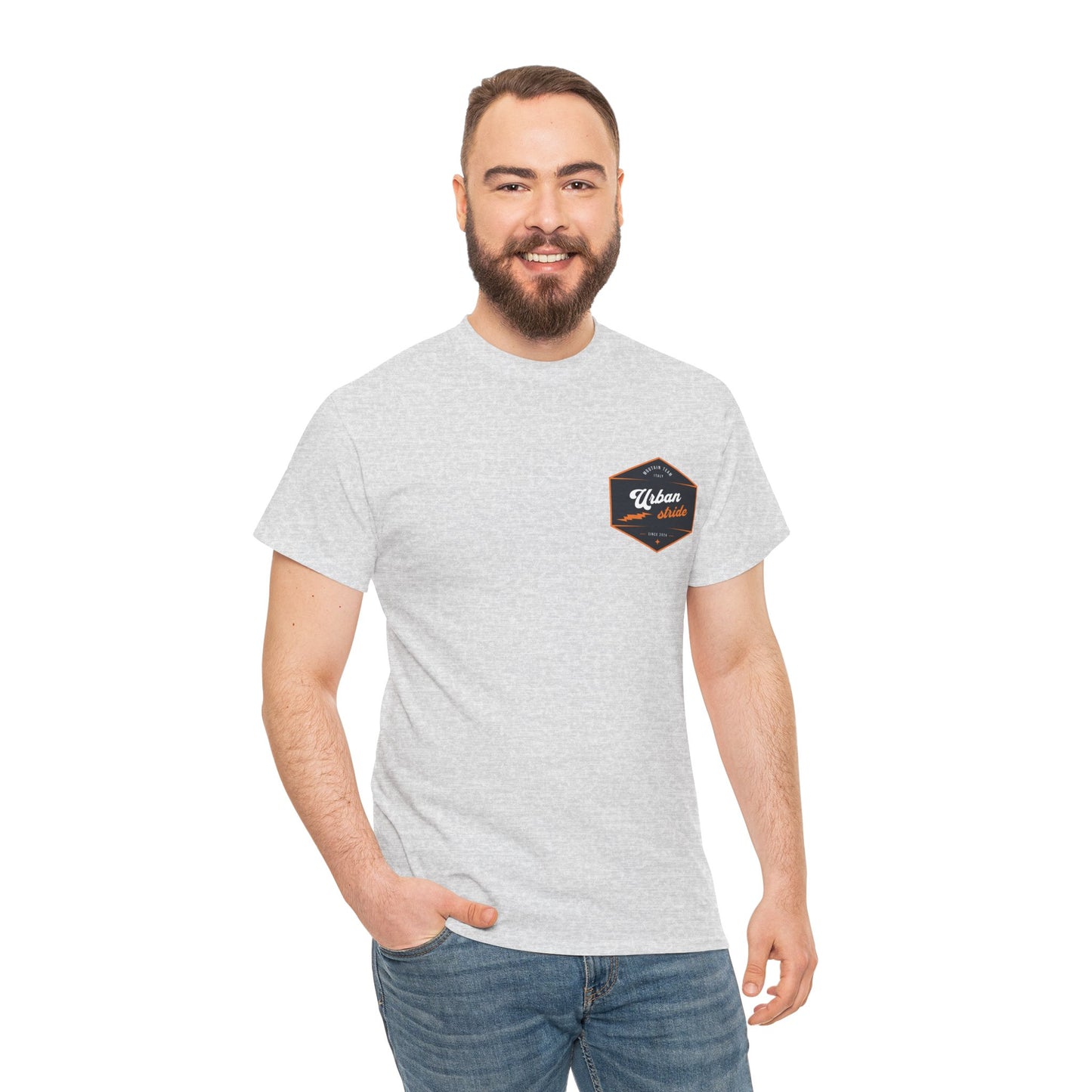 T-shirt Urban Stride® – Logo esagonale vintage in stile aviatore