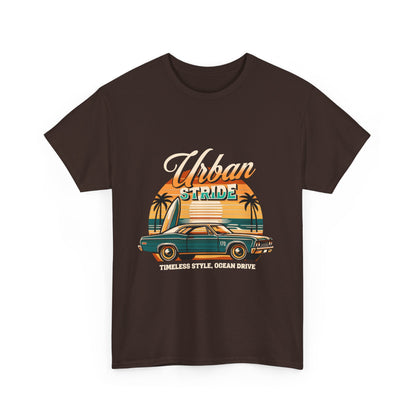 T-shirt con scritta"Urbanstride timeless style ocean drive "