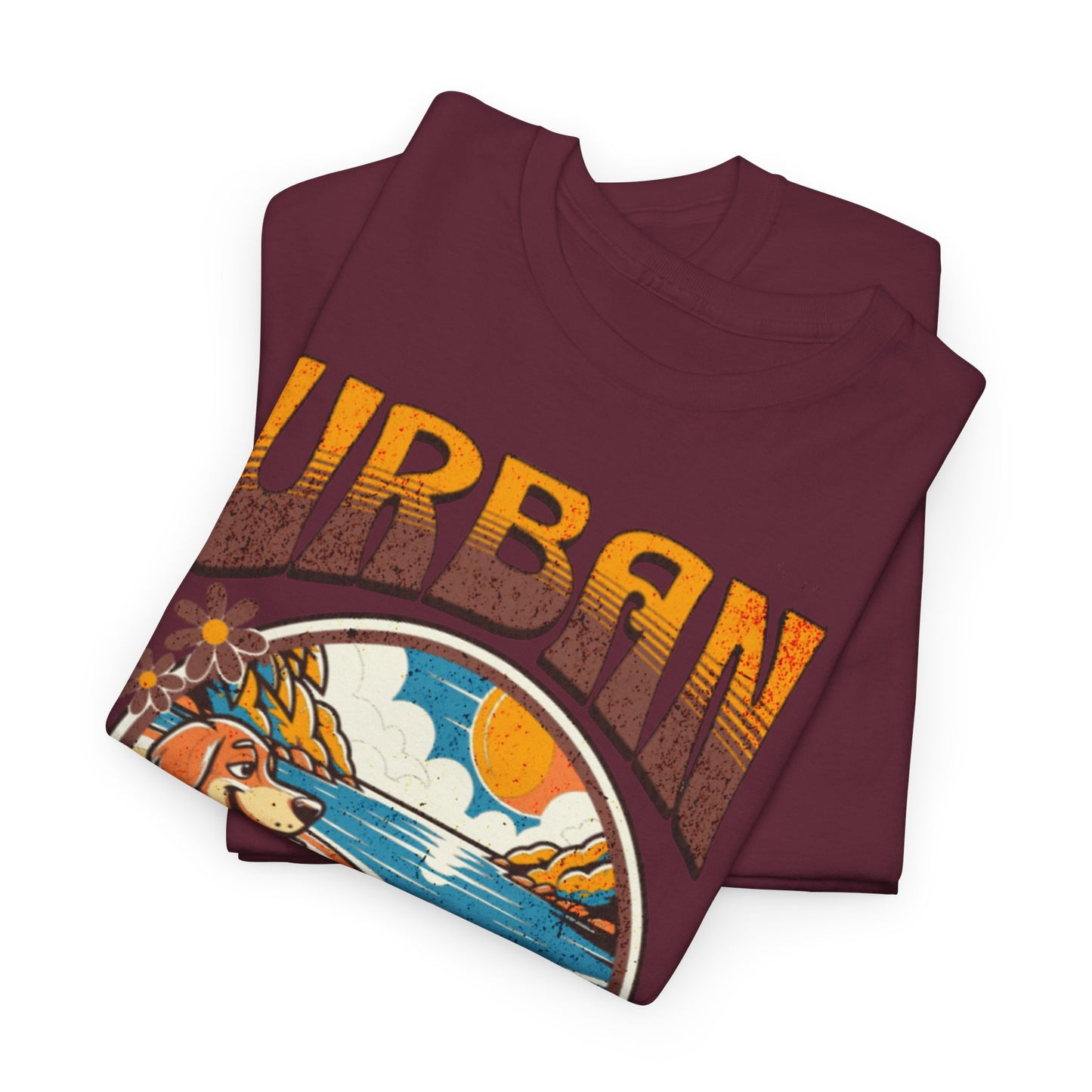 T-shirt con scritta "Urbanstride" e cane