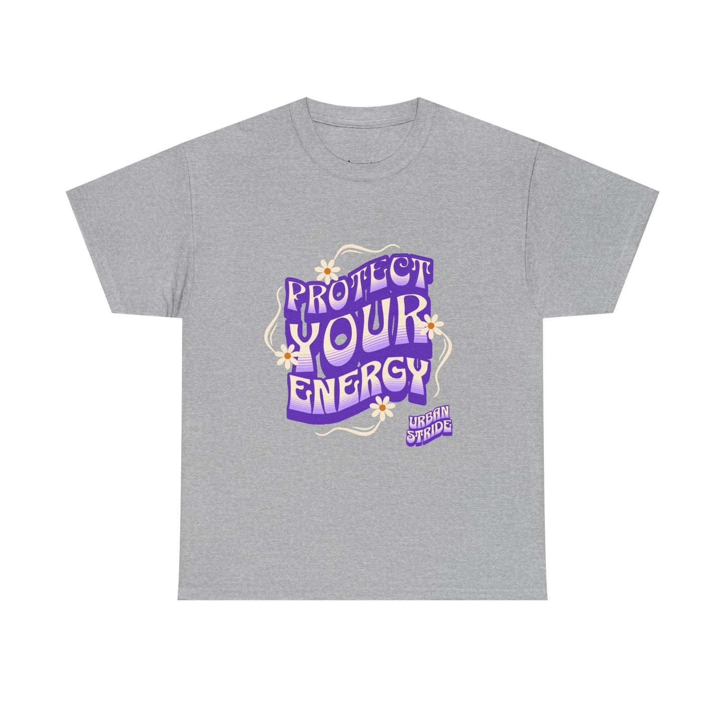 T-shirt con scritta "Protect your energy"