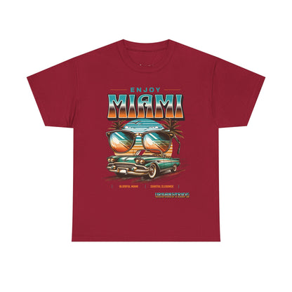 T-shirt con scritta" Enjoy Miami "