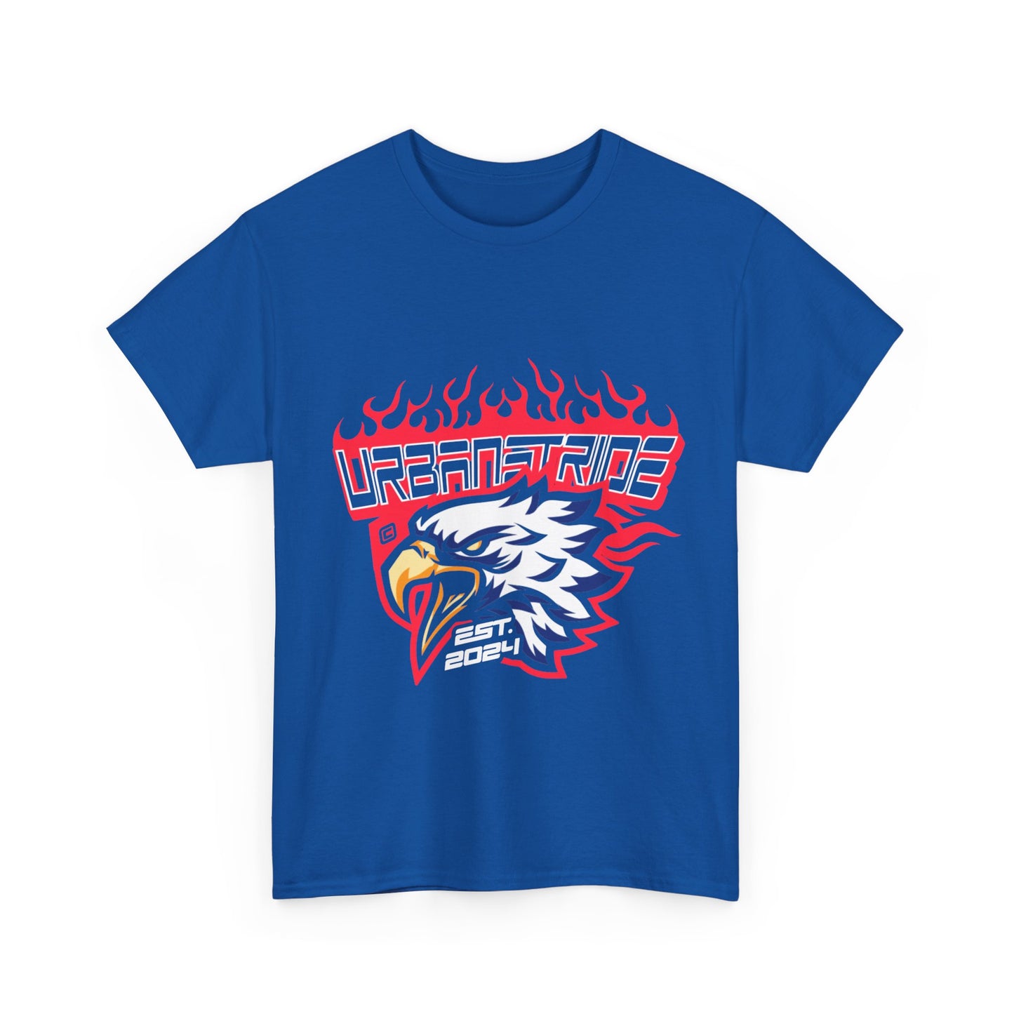 T-shirt con scritta "Urbanstride" e aquila