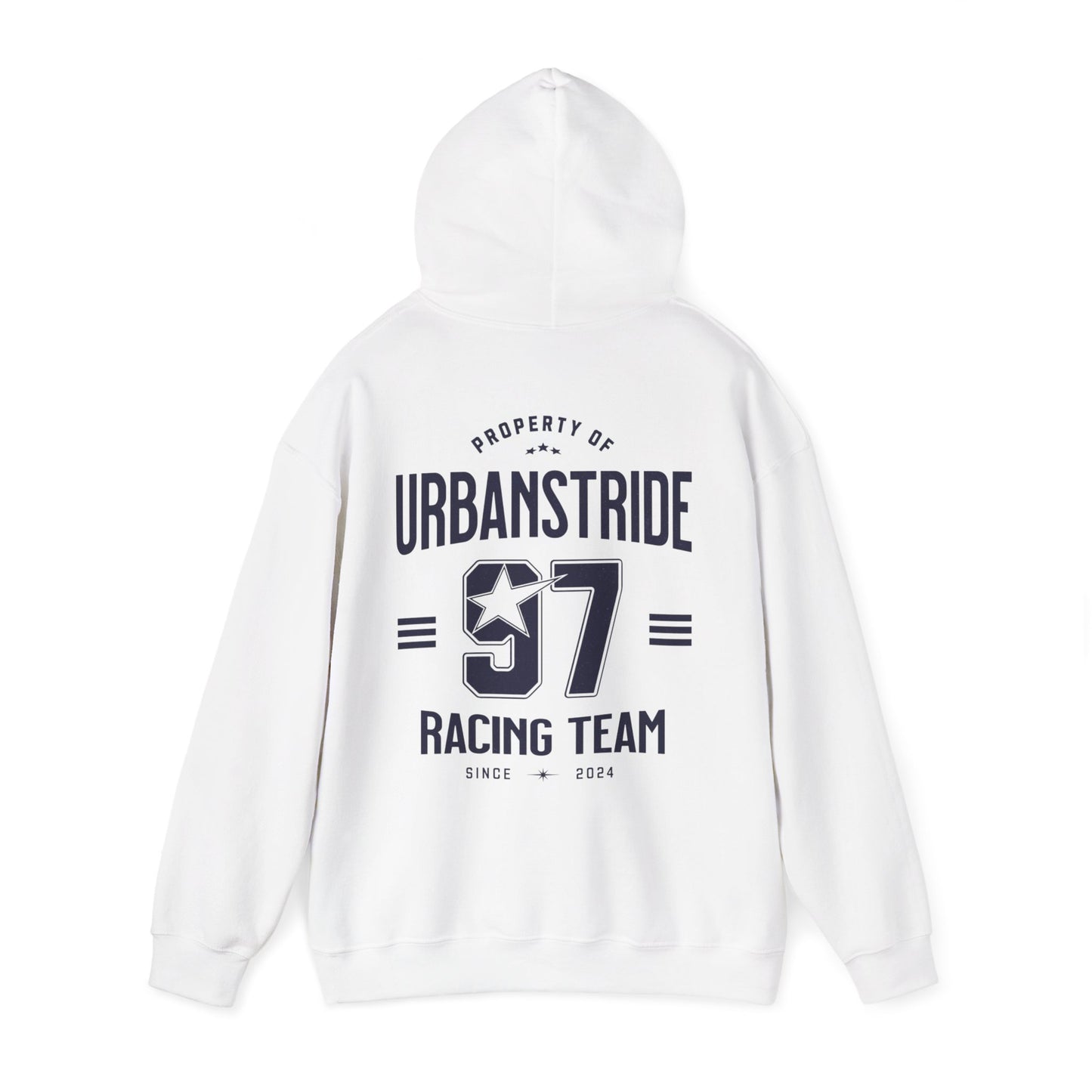 Felpa con scritta "Property of urbanstride 97 racing team since 2024"