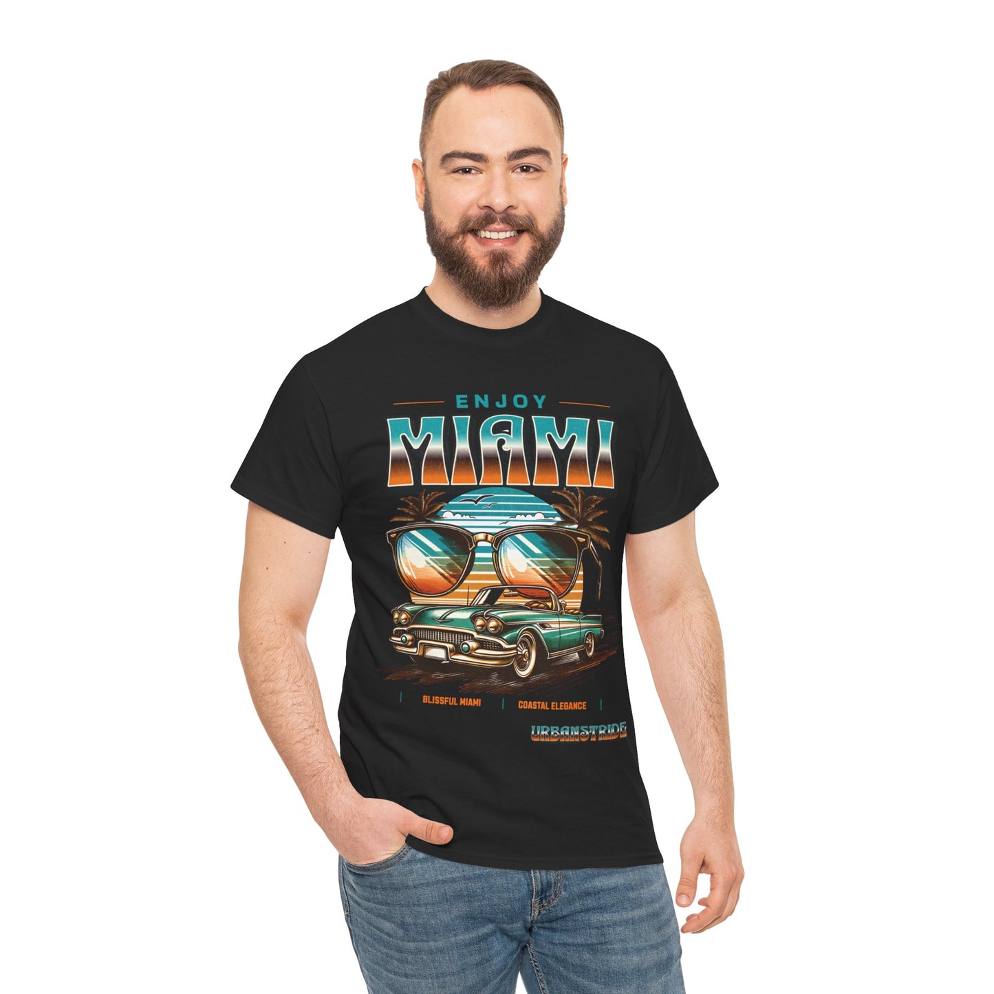T-shirt con scritta" Enjoy Miami "