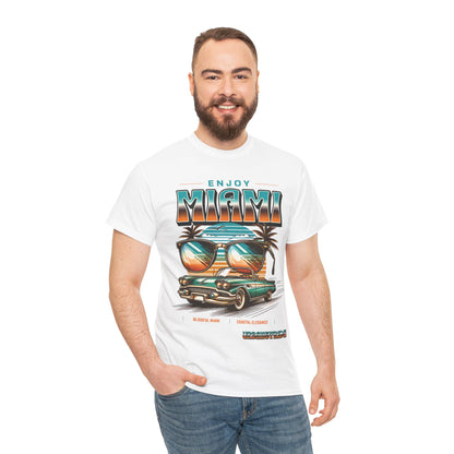 T-shirt con scritta" Enjoy Miami "