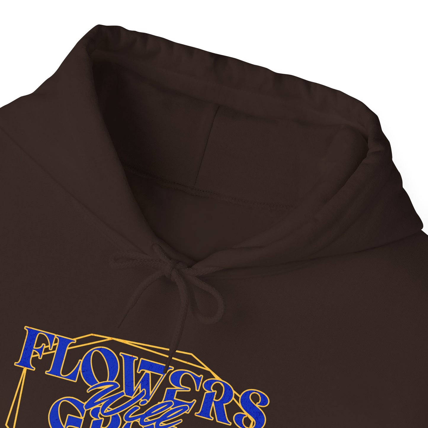 Felpa con scritta "Flowers will grow beauty"