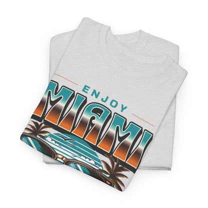 T-shirt con scritta" Enjoy Miami "
