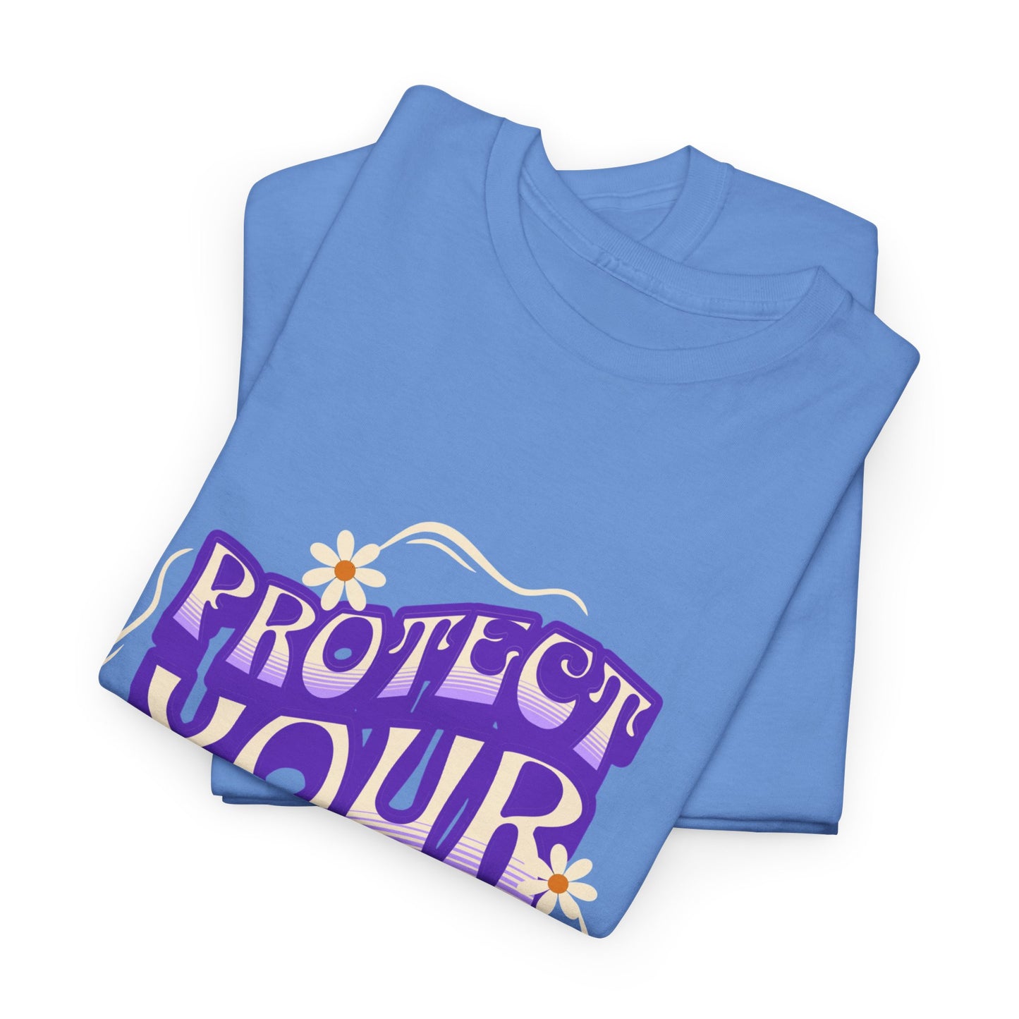T-shirt con scritta "Protect your energy"
