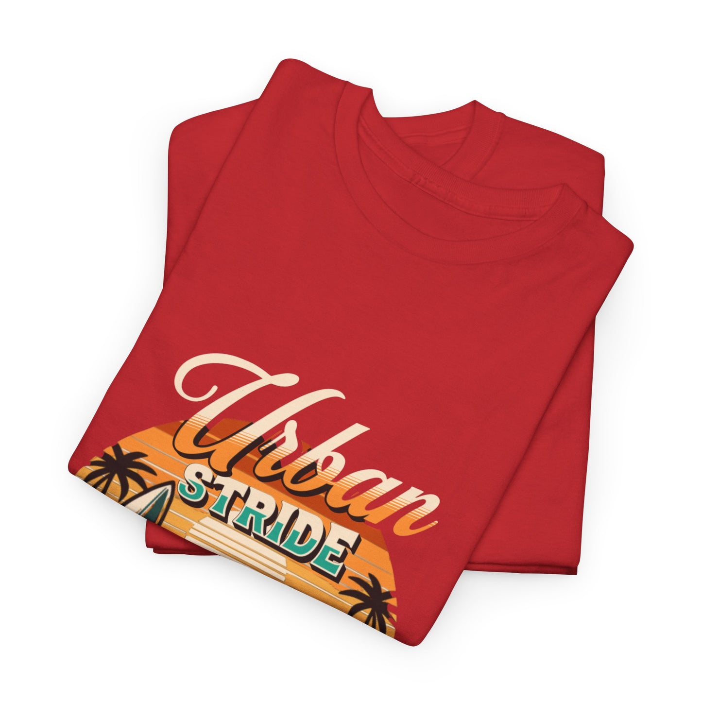 T-shirt con scritta"Urbanstride timeless style ocean drive "