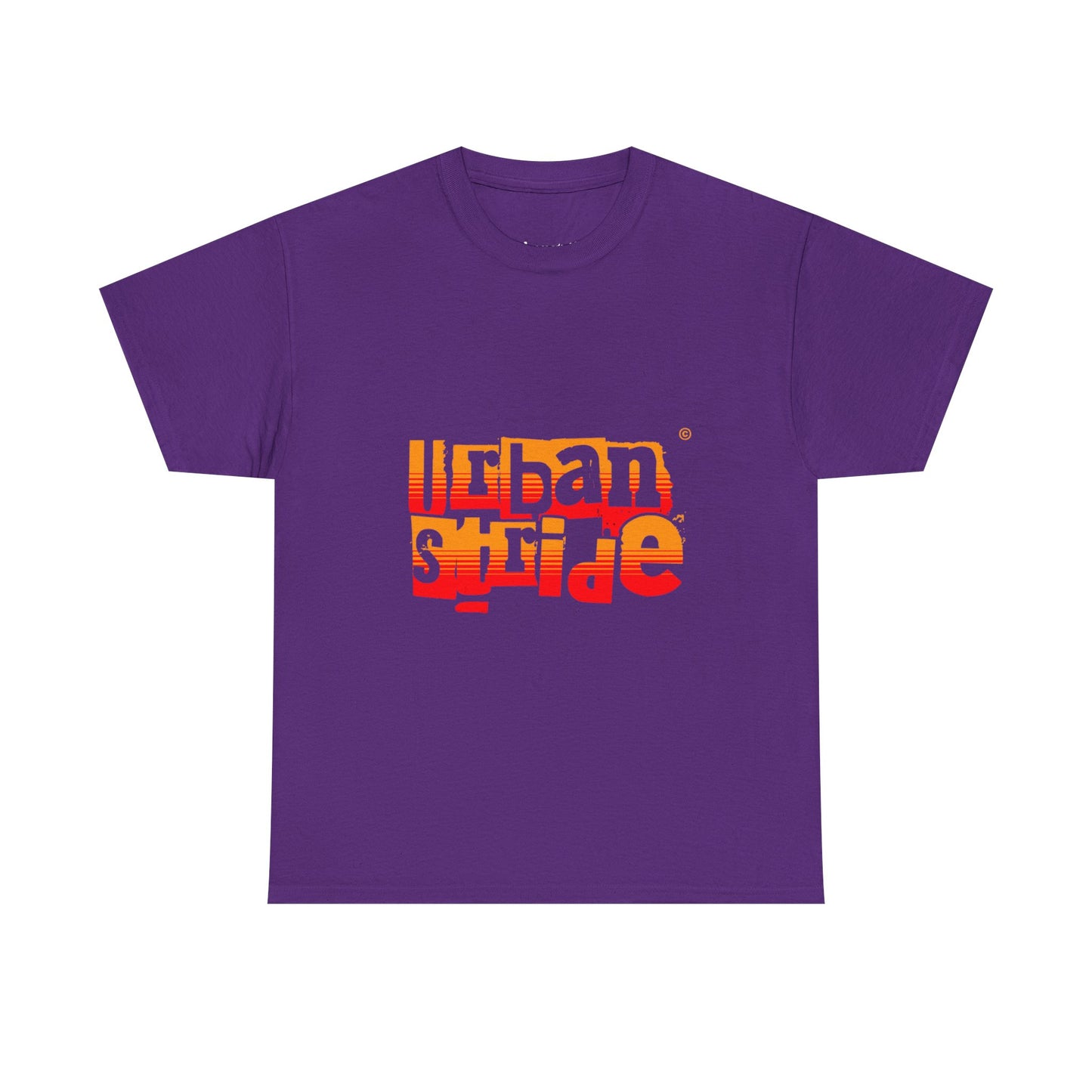 T-shirt con scritta "Urban Stride" sfumata arancio-rosso