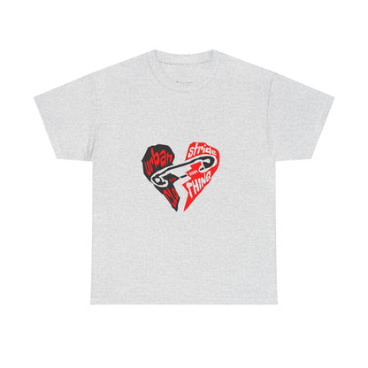 T-shirt con disegno cuore spezzato