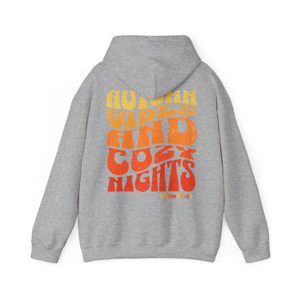 Felpa con scritta "Autumn vibes and cozy nights"