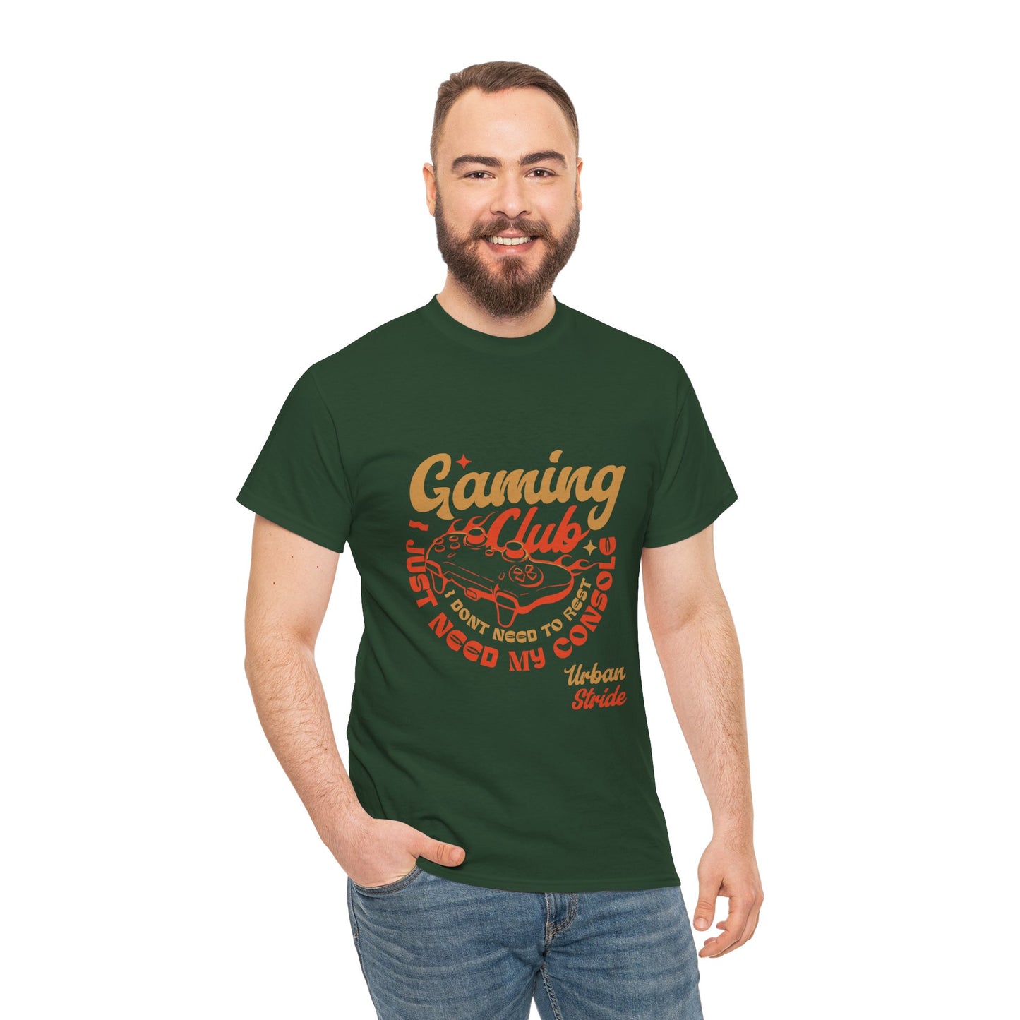 T-shirt con scritta “Gaming Club – I Just Need My Console”